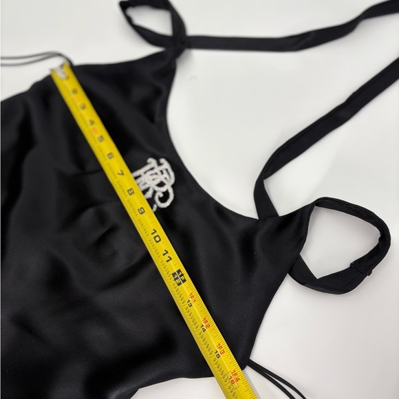 Ralph Lauren Collection Purple Label Maxi Slip Dress Beaded Silk Gown White Logo - Picture 4 of 16